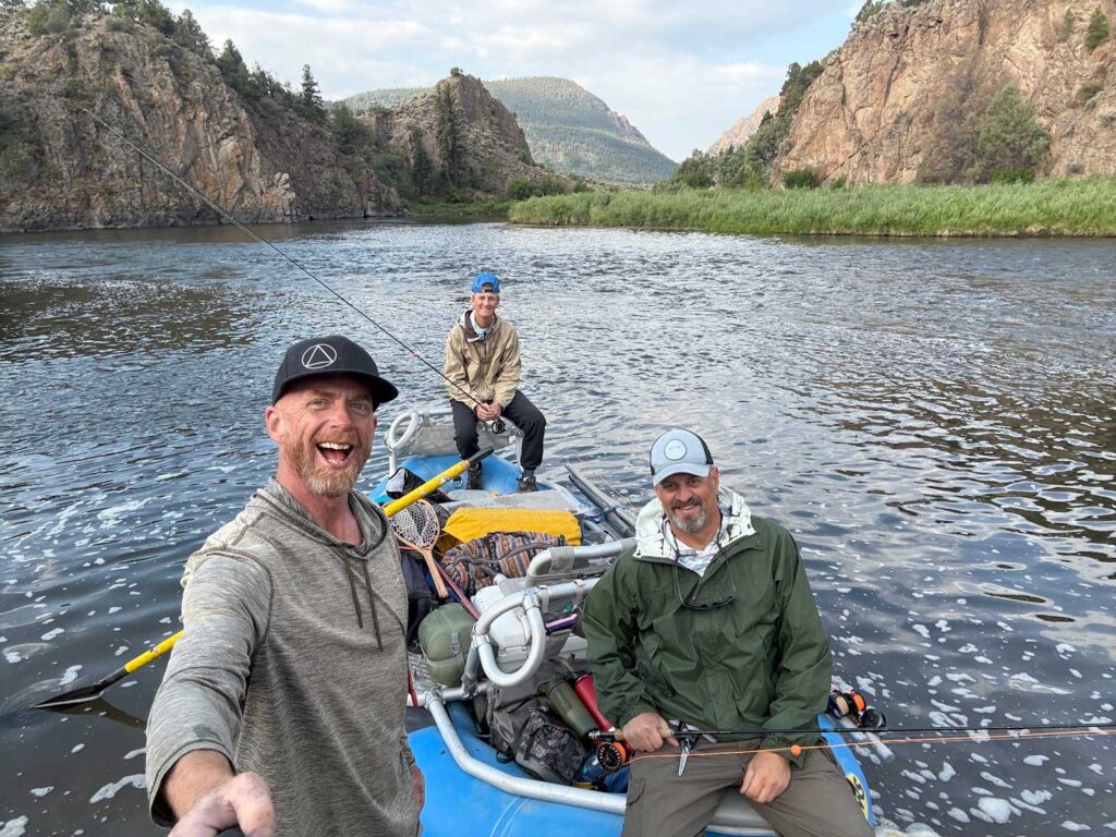 Colorado River fly fishing float trip - using many fly fishing flies from Hill's Online Fly shop